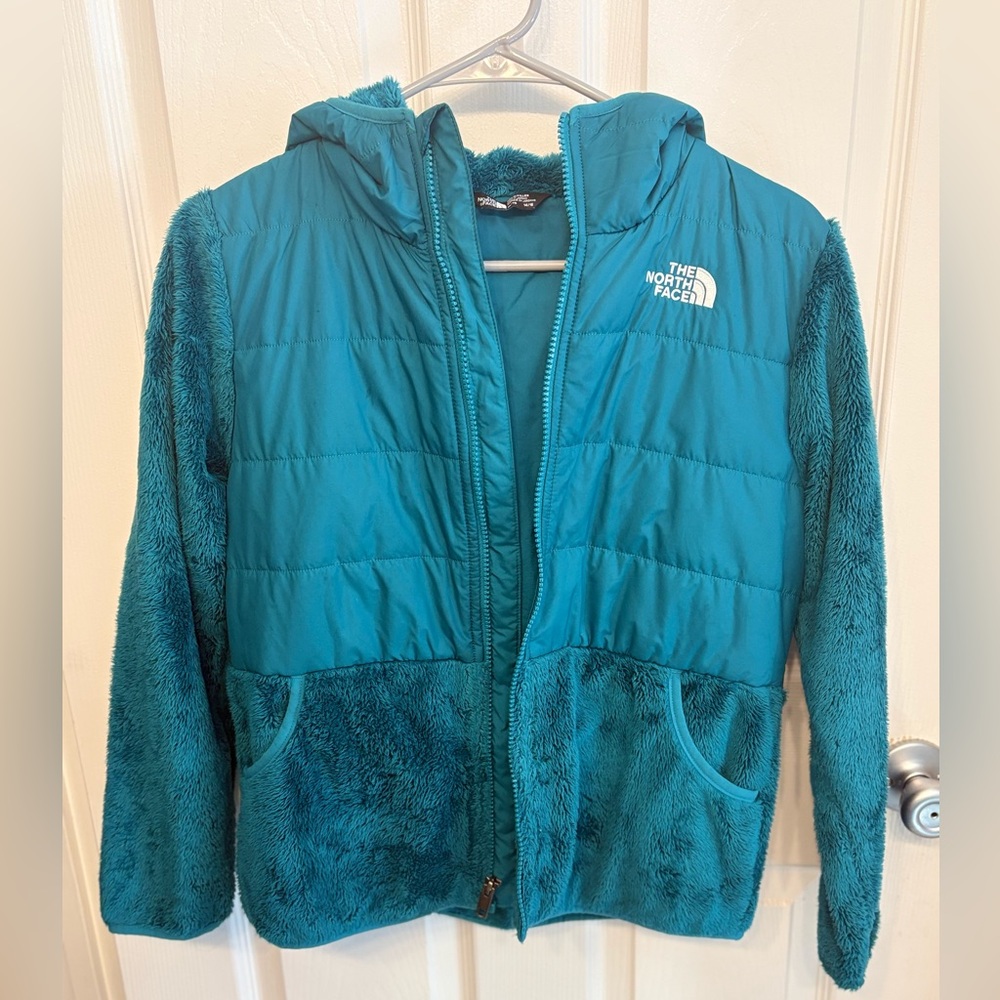 The North Face Teal Girls XL (16) Full Zip Jacket EUC